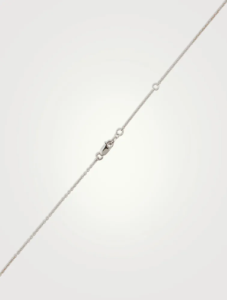 Medium Rabbit Bo Bo 18K White And Rose Gold Necklace With Diamonds