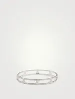 Wulu 18K White Gold Bangle Bracelet With Diamonds