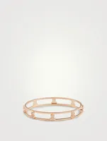 Wulu 18K Rose Gold Bangle Bracelet With Diamonds