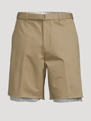 Tailored Shorts With Raw Edge