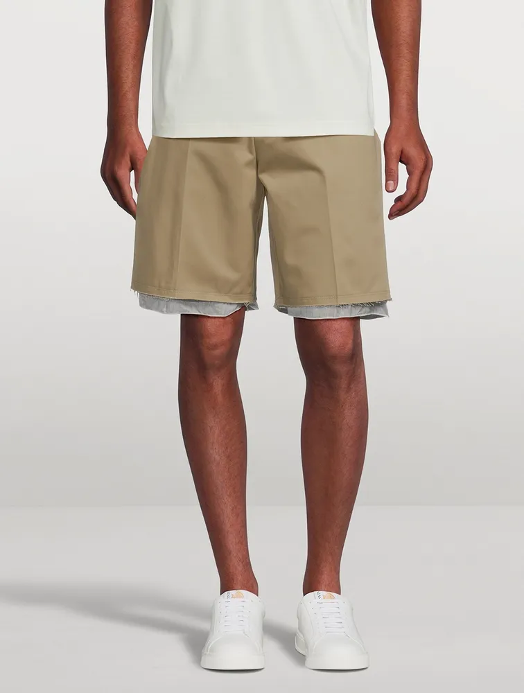 Tailored Shorts With Raw Edge
