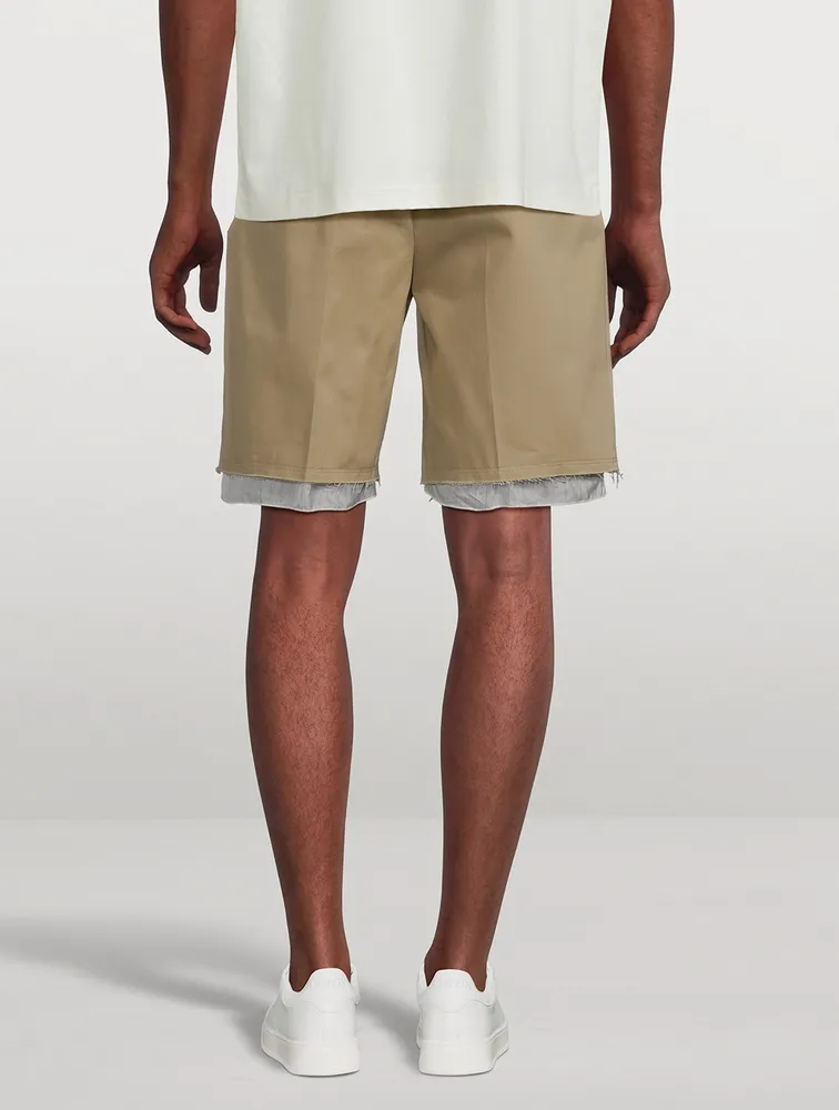 Tailored Shorts With Raw Edge