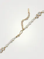 Glitch Pearl And Zirconia Gold Vermeil Necklace