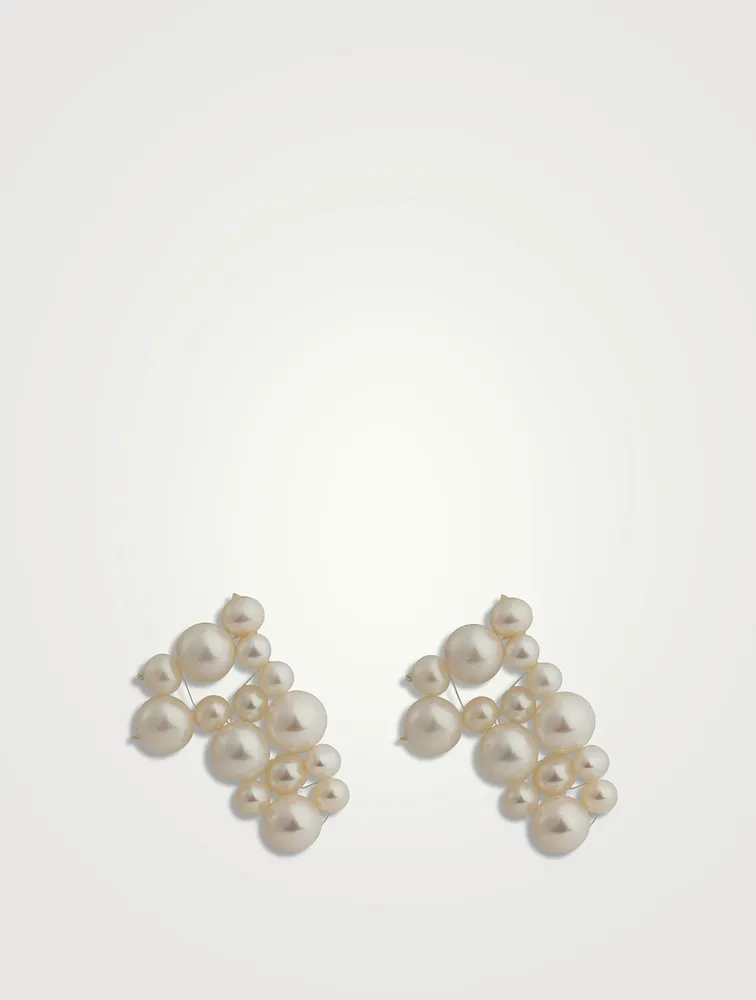 What's The Big Idea? Pearl And Gold Vermeil Earrings