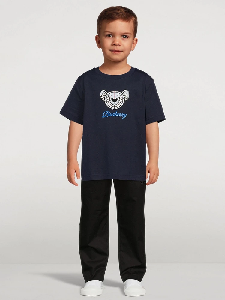 Thomas Bear Motif Cotton T-Shirt