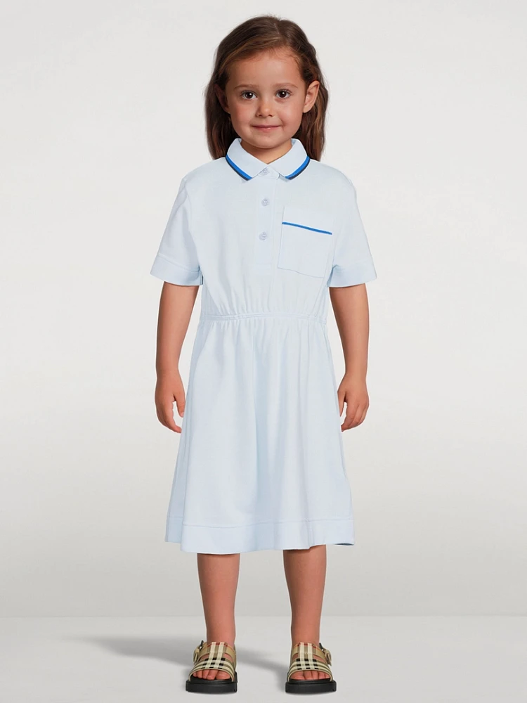 Cotton Piqué Polo Shirt Dress