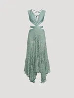 Monstera Sleeveless Cut-Out Beach Dress