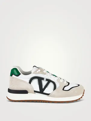 VLOGO Pace Low-Top Suede And Leather Sneakers
