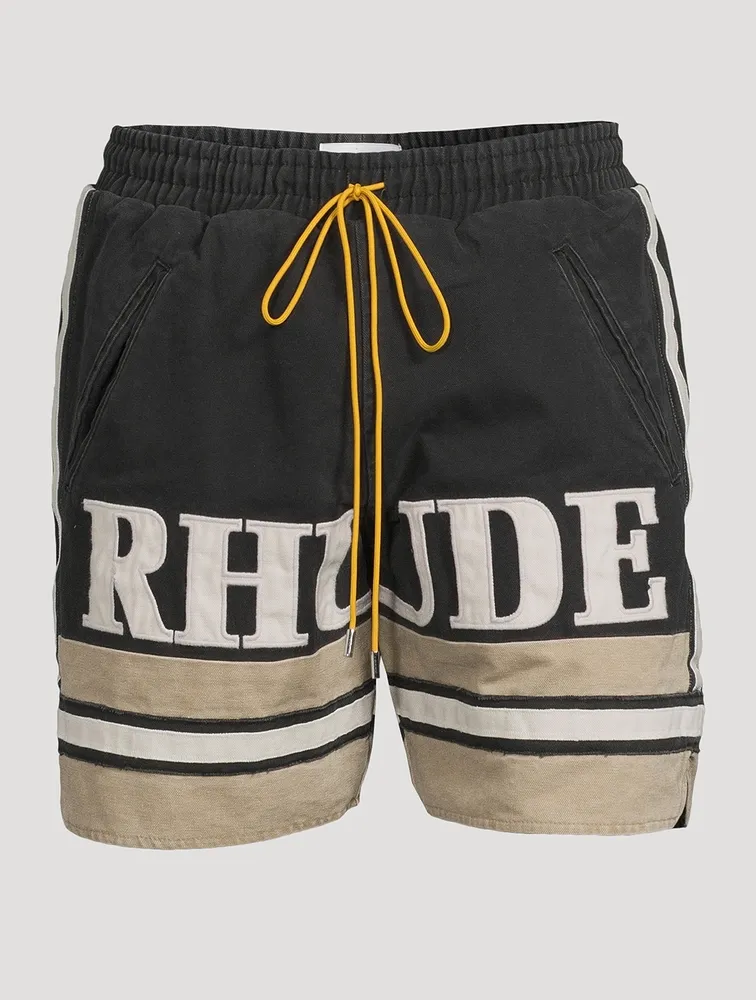 Cotton Logo Embroidery Shorts