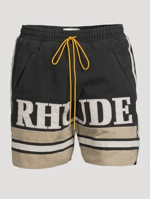 Cotton Logo Embroidery Shorts