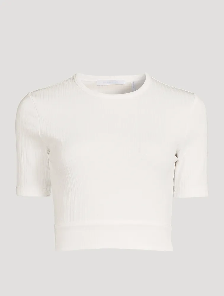 Cropped Ribbed T-Shirt