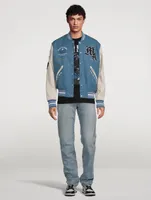 Wool-Blend Oversized Varsity Jacket