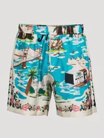 Silk Hawaiian Shorts