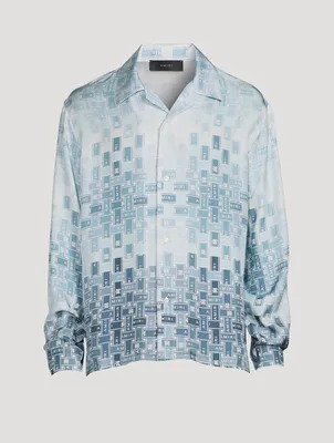 Gradient Tape Silk Shirt