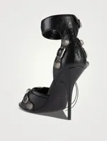 Cagole Leather Ankle-Cuff Sandals