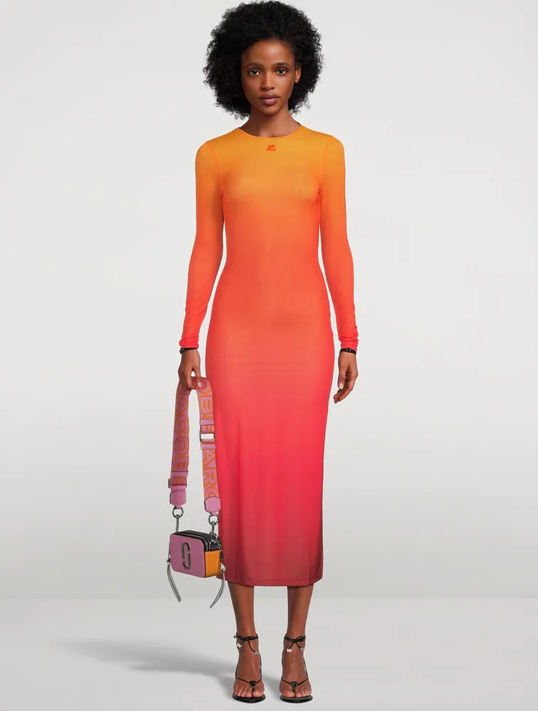 Backless Gradient Midi Dress