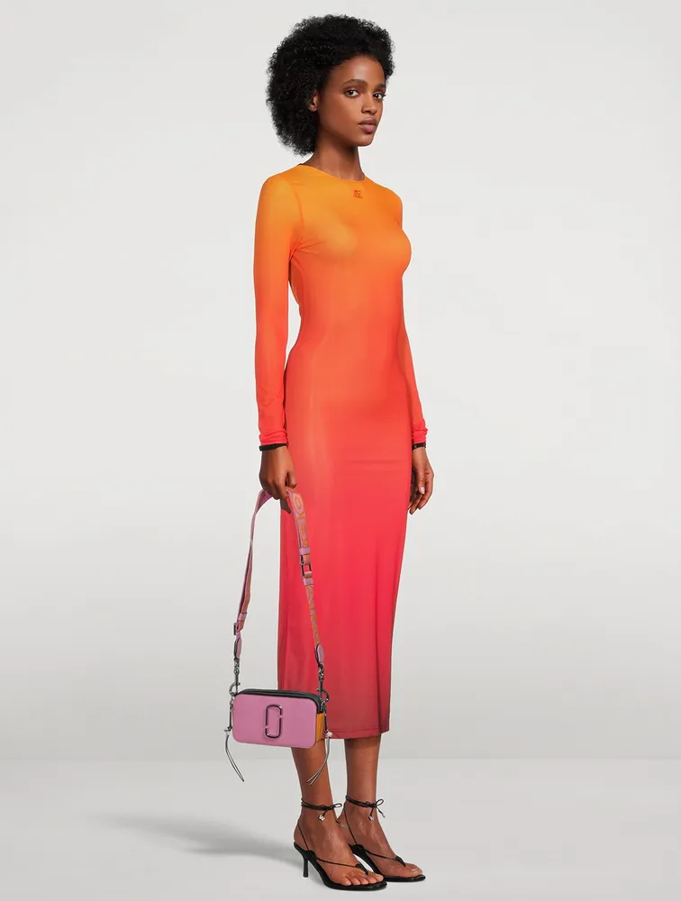 Backless Gradient Midi Dress