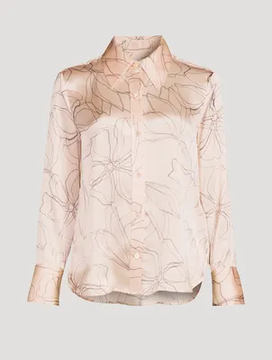Leona Silk Shirt Floral Print