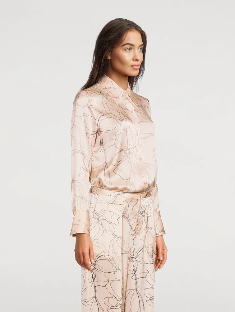 Leona Silk Shirt Floral Print