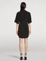 Mila Belted Silk Shirt Dress