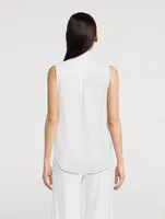 Camila Sleeveless Linen Shirt