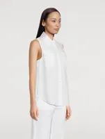 Camila Sleeveless Linen Shirt