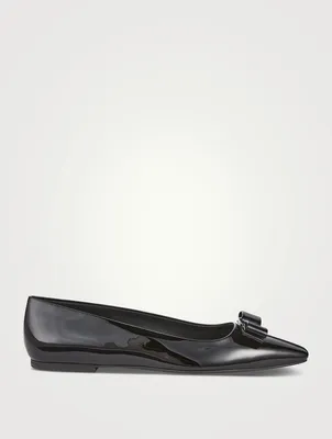 Vara Bow Patent Leather Ballet Flats