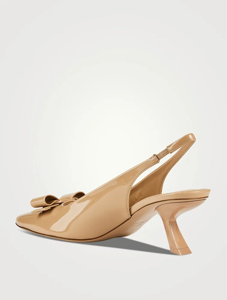 Vara Bow Leather Slingback Pumps