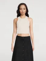 Cut-Out Cotton And Hemp Crop Top