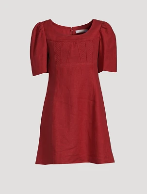 CHLOÉ Vertical Linen Mini Dress