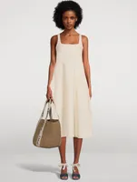 CHLOÉ Vertical Linen Midi Dress