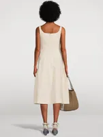 CHLOÉ Vertical Linen Midi Dress