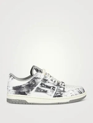 Skel Tie-Dye Leather And Canvas Sneakers