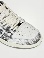 Skel Tie-Dye Leather And Canvas Sneakers