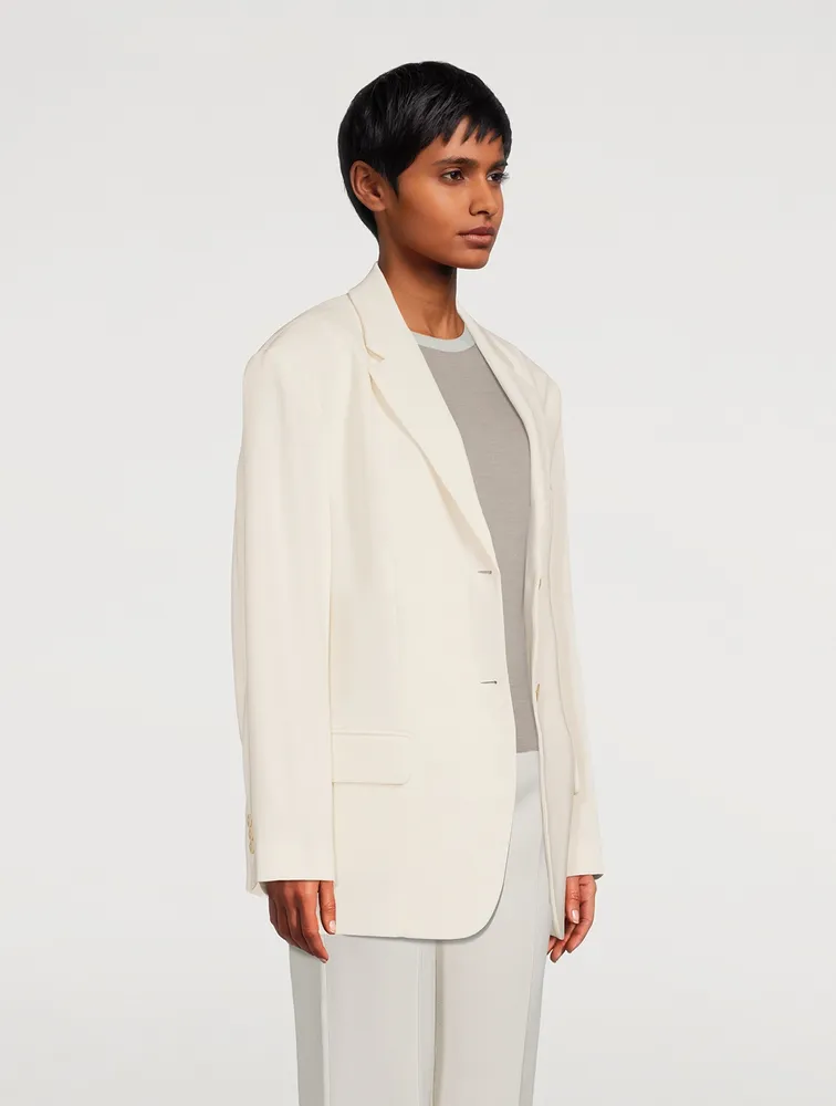 Oversized Admiral Crepe Blazer