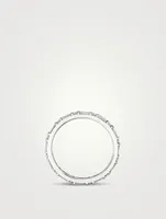 14K White Gold Alternating Shapes Band With Lab Grown Diamonds