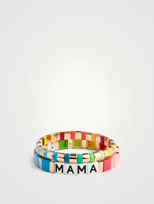 Mama Rainbow Bracelet Duo