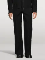 P-Prom Frayed Straight-Leg Pants