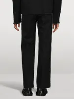 P-Prom Frayed Straight-Leg Pants