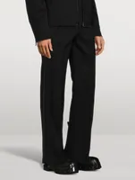 P-Prom Frayed Straight-Leg Pants