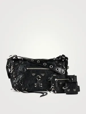 Le Cagole XS Leather Flap Bag With Piercing