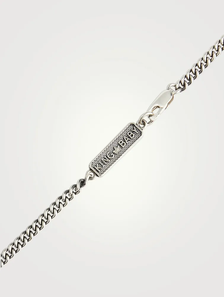 Small Silver Dagger Pendant Necklace