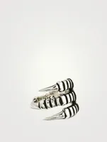 Small Silver Raven Claw Ring