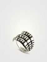 Small Silver Raven Claw Ring