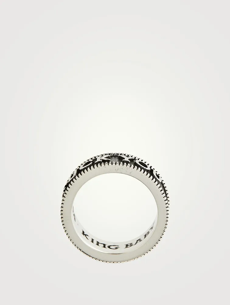 Silver Stackable Coin Edge F You Ring