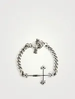 King Baby Silver Chain Bracelet With Cross