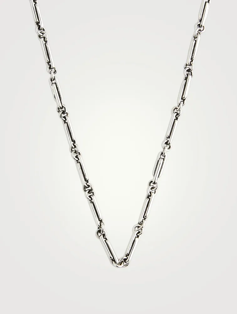 Small Silver -Inch Paperclip Necklace