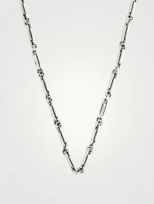 Small Silver -Inch Paperclip Necklace