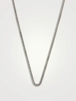 Silver Fine Curb Link Necklace
