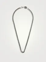 Large Silver Flat Curb Link Necklace